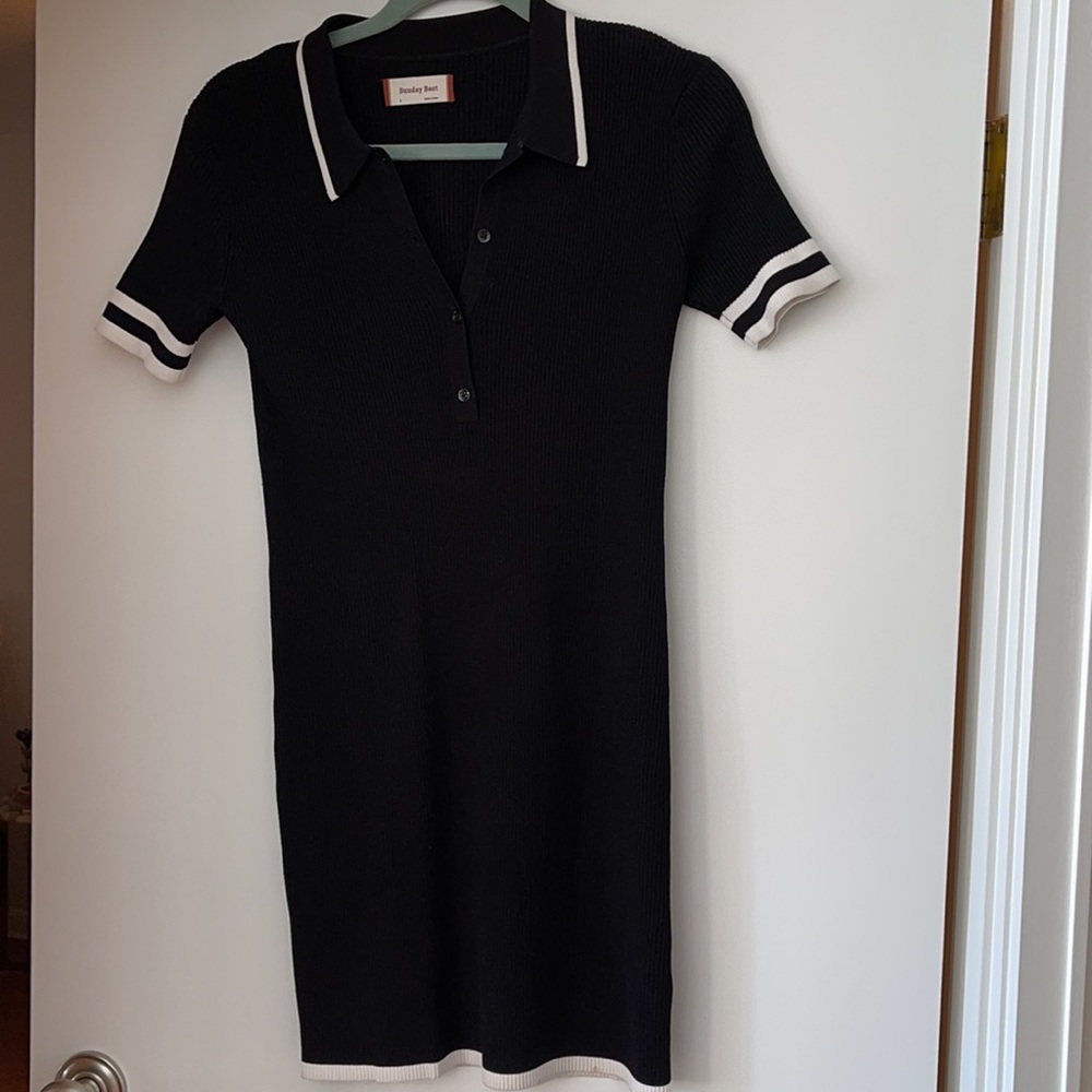 Preppie Chic KNIT mini dress from Aritzia. Worn 1X
